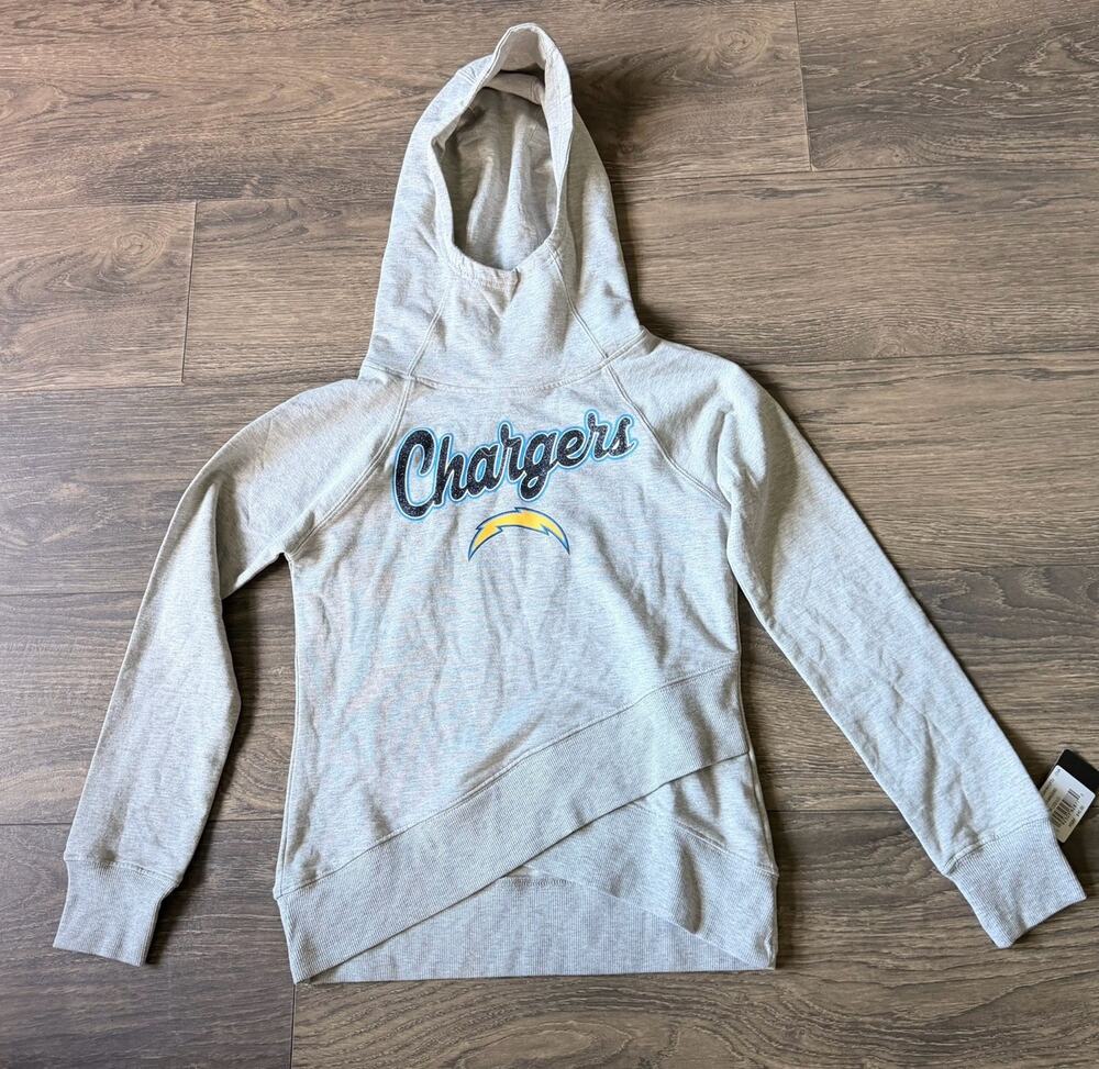 NWT NFL Chargers Girls Sz M 10/12 Hoodie Game Day Sporty Athleisure Crossover